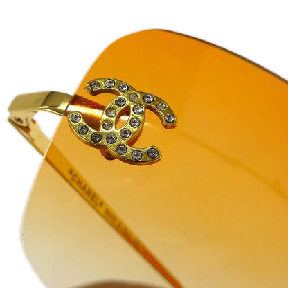 Chanel Sunglasses Eyewear Orange Rhinestone Small Good