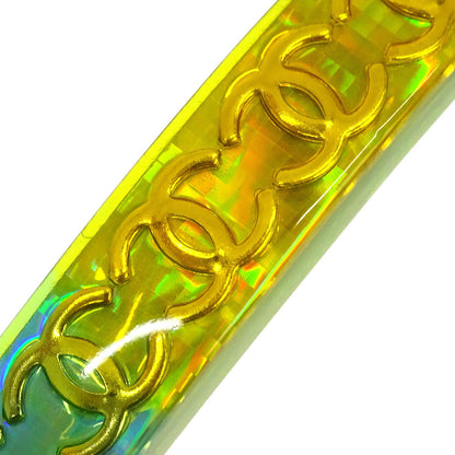 Chanel Hair Clip Barrette Yellow Gold Acrylic 97P