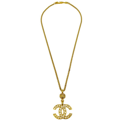 Chanel CC Chain Necklace Gold 95A
