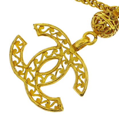 Chanel CC Chain Necklace Gold 95A