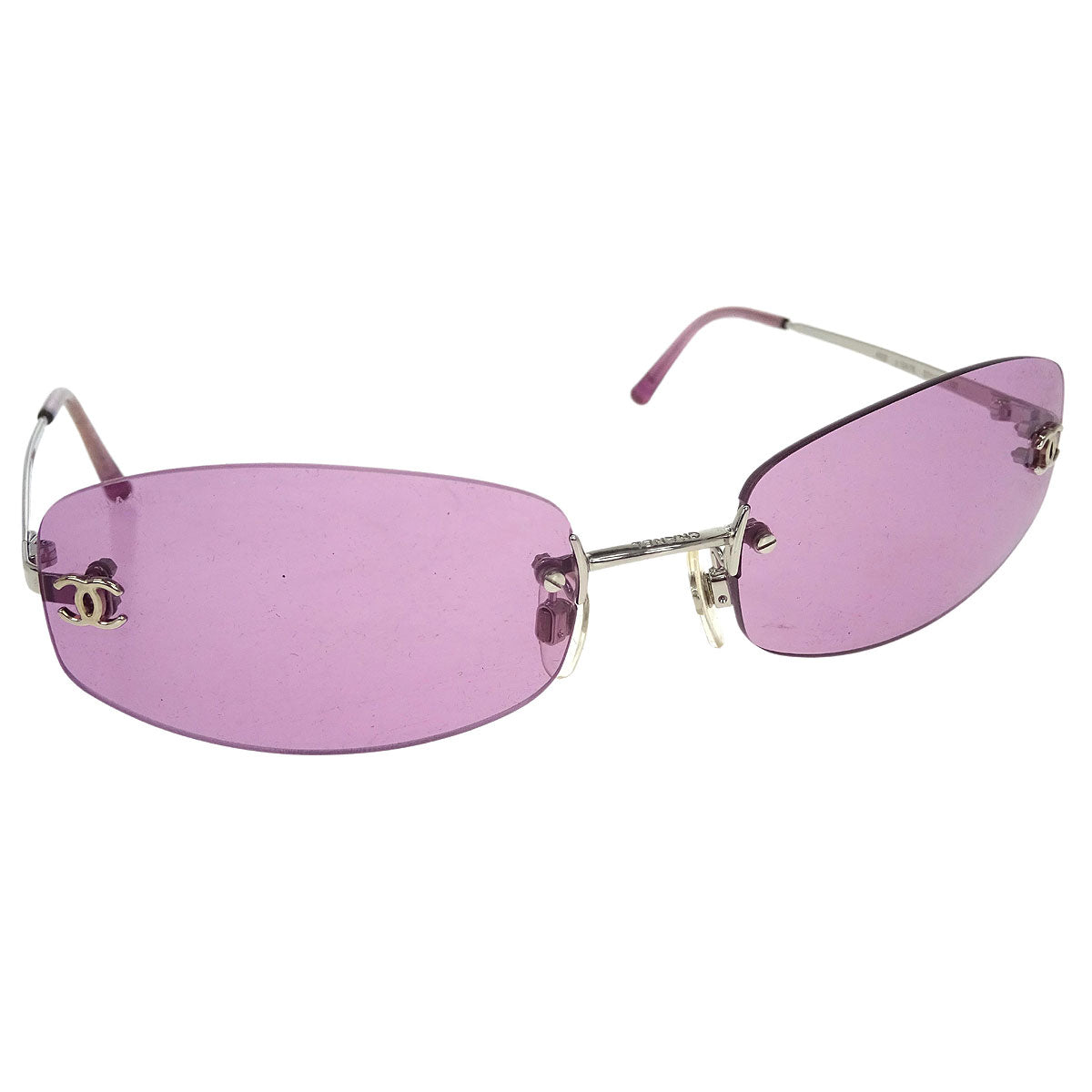 Chanel Sunglasses Eyewear Pink Small Good