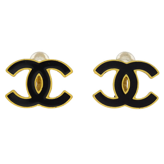 Chanel Gold CC Earrings Clip-On 02A