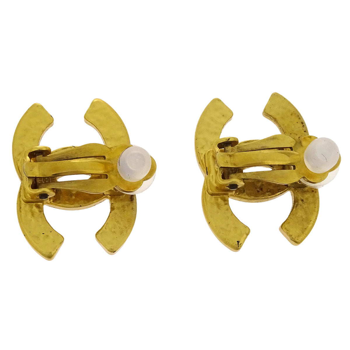 Chanel Gold CC Earrings Clip-On 02A