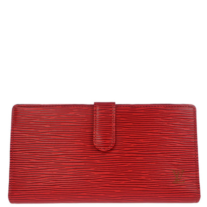 Louis Vuitton Red Epi Continental Viennois Long Wallet M63257