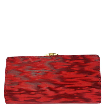 Louis Vuitton Red Epi Continental Viennois Long Wallet M63257