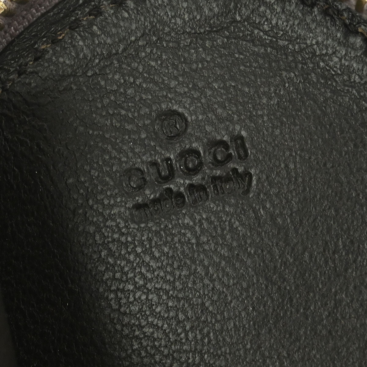 Gucci Metallic Purple Leather GG Coin Case Pouch