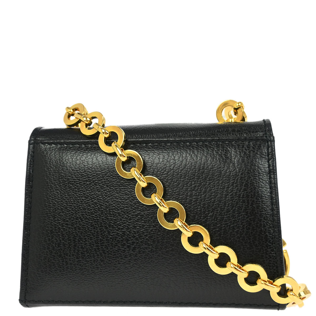 Salvatore Ferragamo Black Leather Gancini Pochette Shoulder Bag