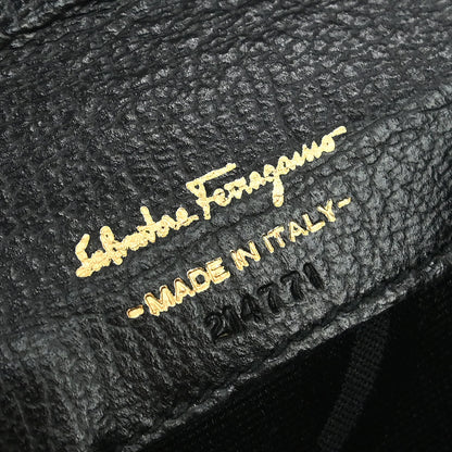 Salvatore Ferragamo Black Leather Gancini Pochette Shoulder Bag