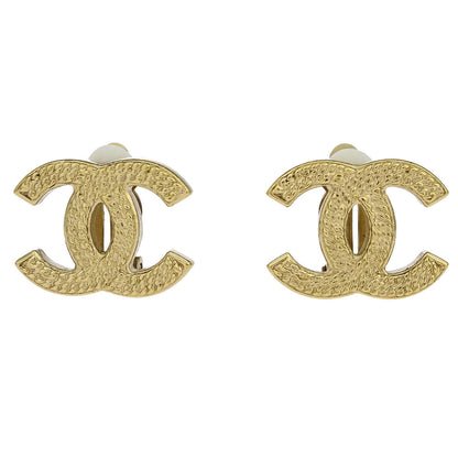 Chanel Gold CC Earrings Clip-On 07P