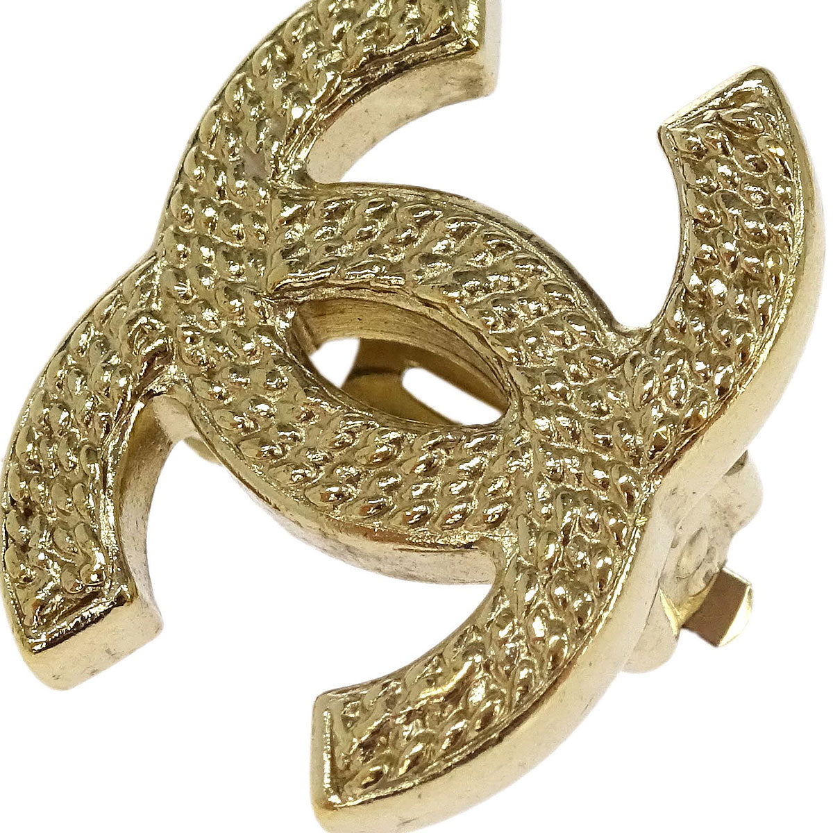 Chanel Gold CC Earrings Clip-On 07P