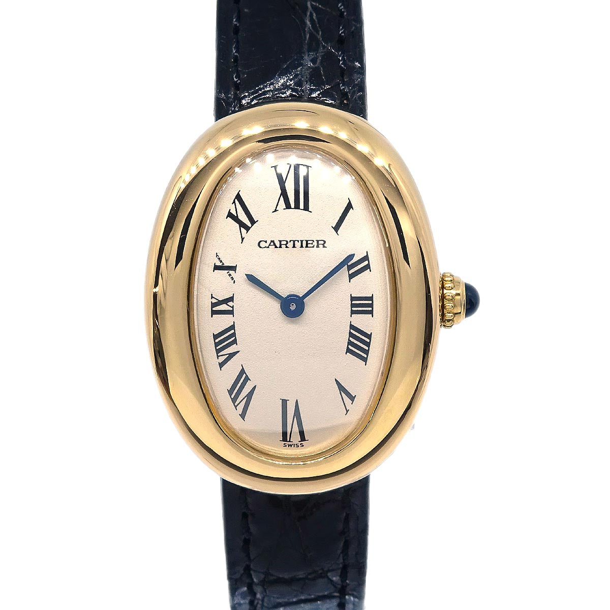 Cartier * Baignoire Ref.1954 Quartz Watch 18KYG Crocodile