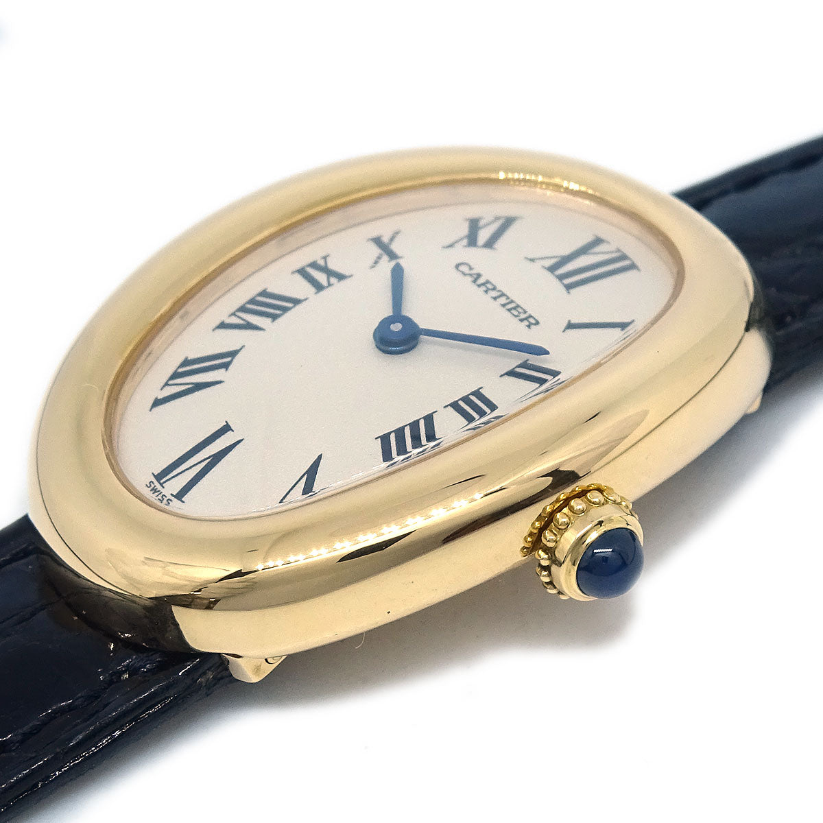Cartier * Baignoire Ref.1954 Quartz Watch 18KYG Crocodile
