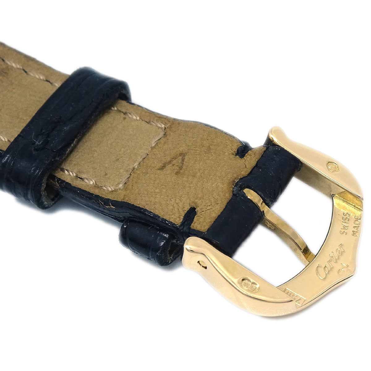 Cartier * Baignoire Ref.1954 Quartz Watch 18KYG Crocodile