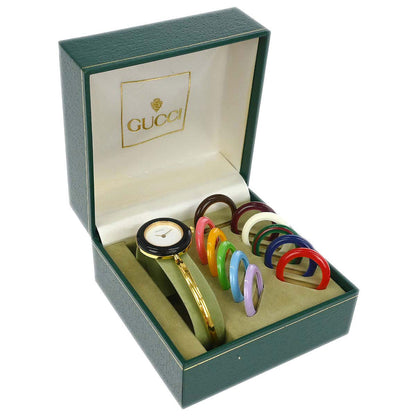 Gucci 11/12.2 Change Bezel Chameleon Quartz Watch SS