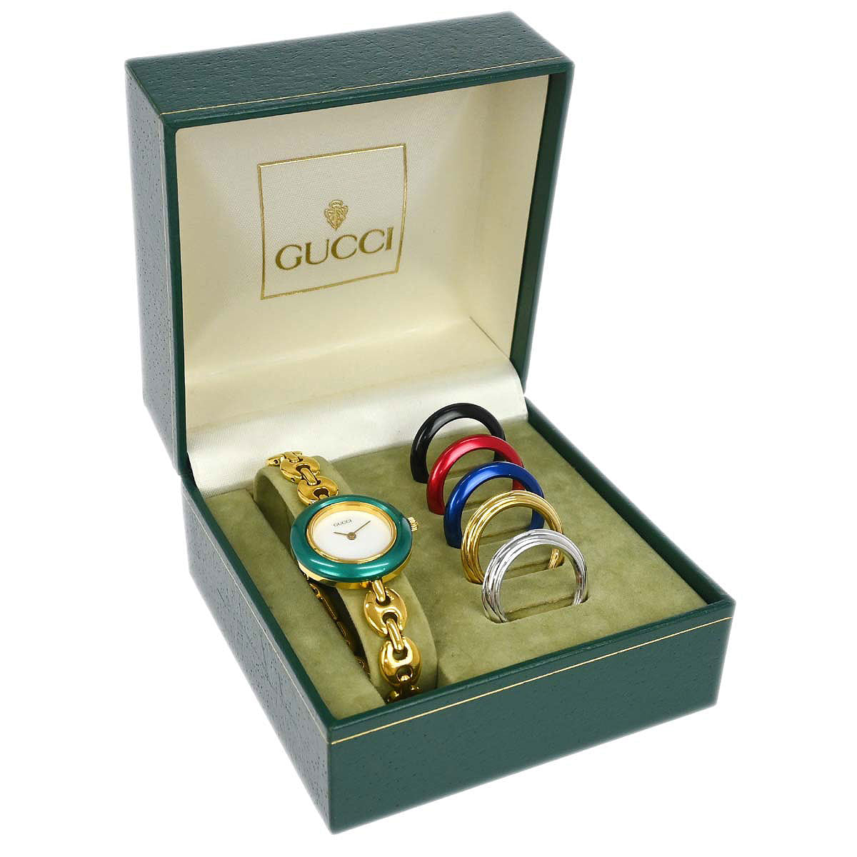Gucci 11/12.2 Change Bezel Chameleon Quartz Watch SS