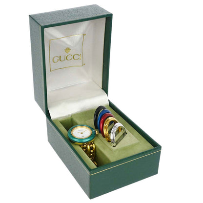 Gucci 11/12 Change Bezel Chameleon Quartz Watch SS