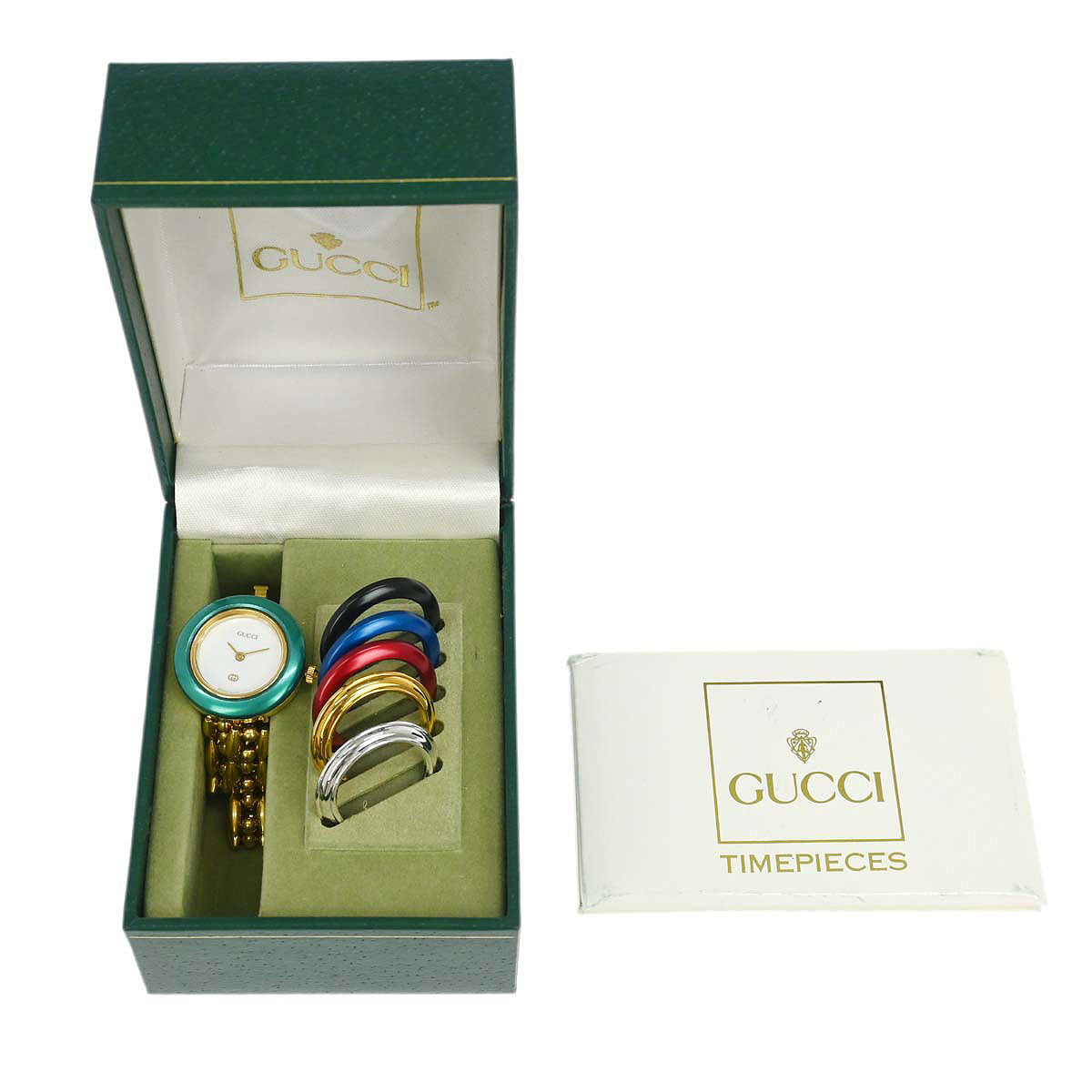 Gucci 11/12 Change Bezel Chameleon Quartz Watch SS