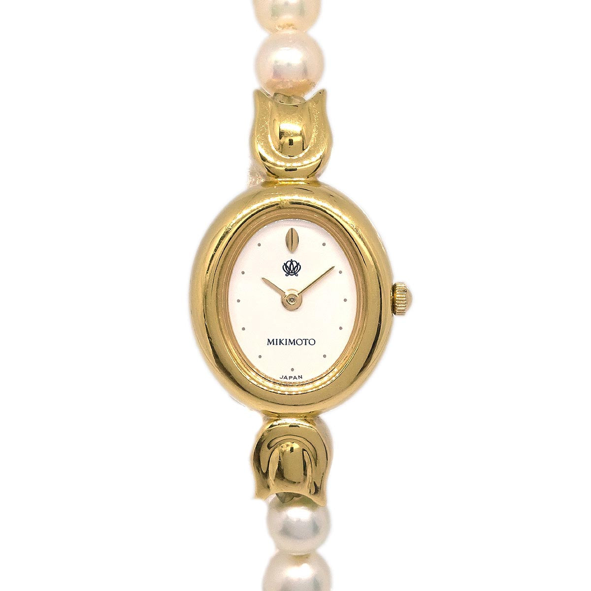 Mikimoto 1E20-3030 Pearl Quartz Watch SS