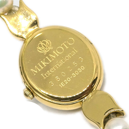Mikimoto 1E20-3030 Pearl Quartz Watch SS