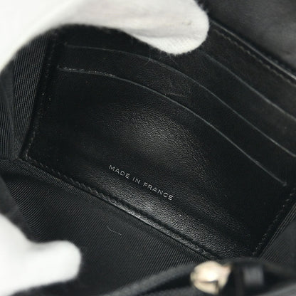 Chanel * 2006-2008 Black Lambskin Pony Hair Ostrich Wallet