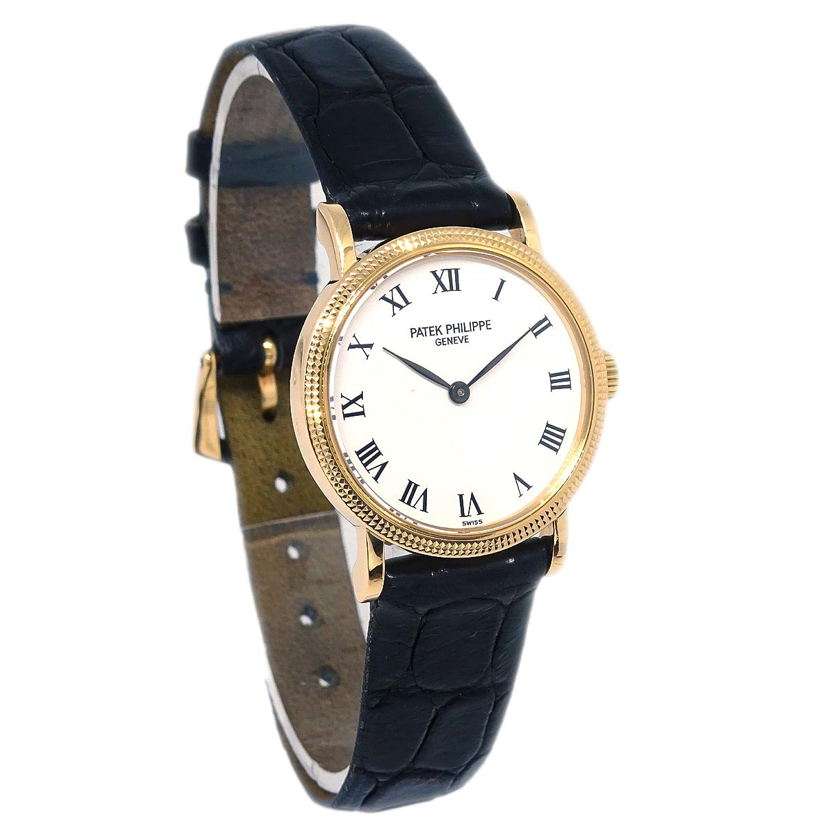 Patek Philippe * Calatrava Ref.4809 Manual-winding Watch 18K Crocodile