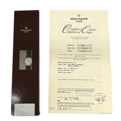 Patek Philippe * Calatrava Ref.4809 Manual-winding Watch 18K Crocodile