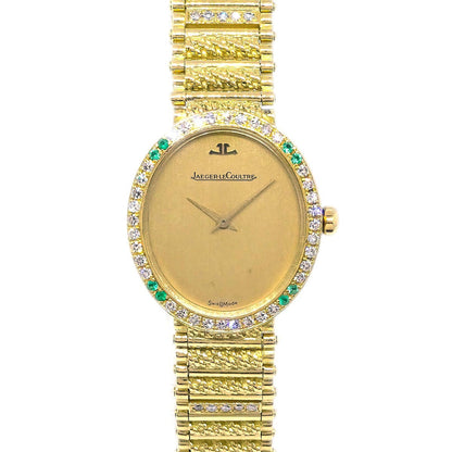 Jaeger Lecoultre Ref.1000771 Quartz Watch 18KYG Diamond Emerald