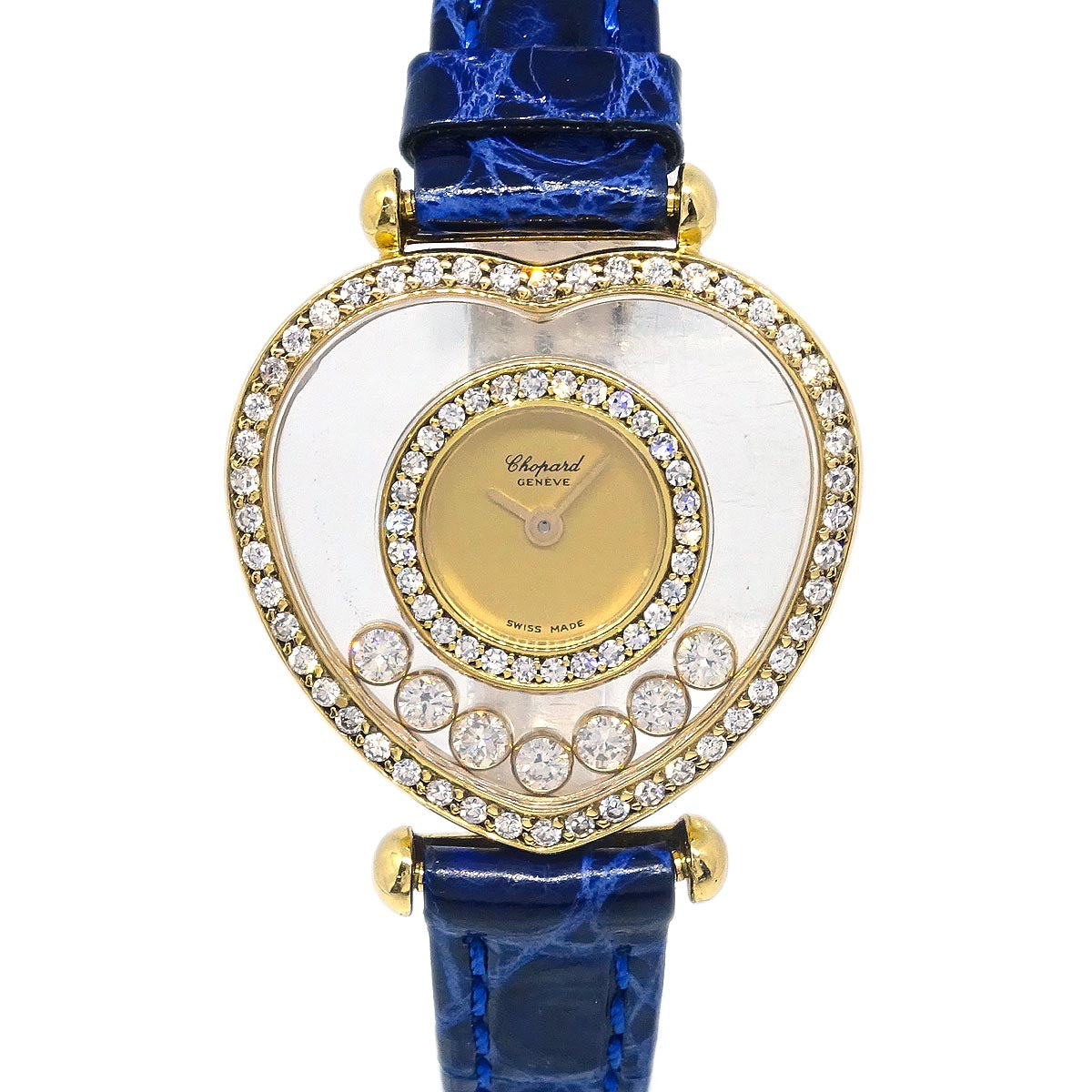 Chopard * Happy Diamonds Ref.20/4516 Quartz Watch 18KYG Crocodile