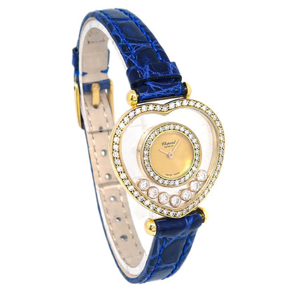 Chopard * Happy Diamonds Ref.20/4516 Quartz Watch 18KYG Crocodile