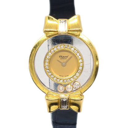 Chopard * Happy Diamonds Ref.20/4297 Quartz Watch 18KYG Diamond Crocodile