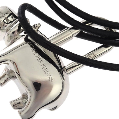 Hermes Annee Des Fleuves Hippopotamus Choker Necklace Silver