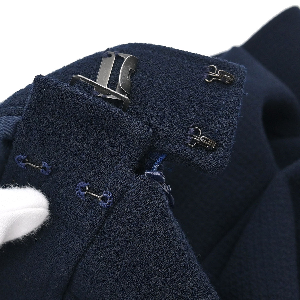 Chanel Setup Suit Jacket Skirt Navy #36