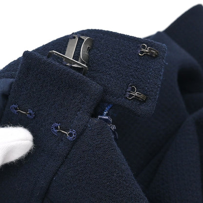 Chanel Setup Suit Jacket Skirt Navy #36