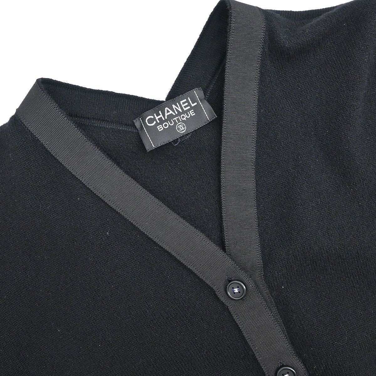 Chanel Setup Suit Cardigan Skirt Black #40