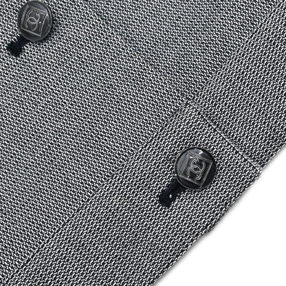 Chanel 2009 Single Breasted Jacket Sport Line Jacket Gray #36