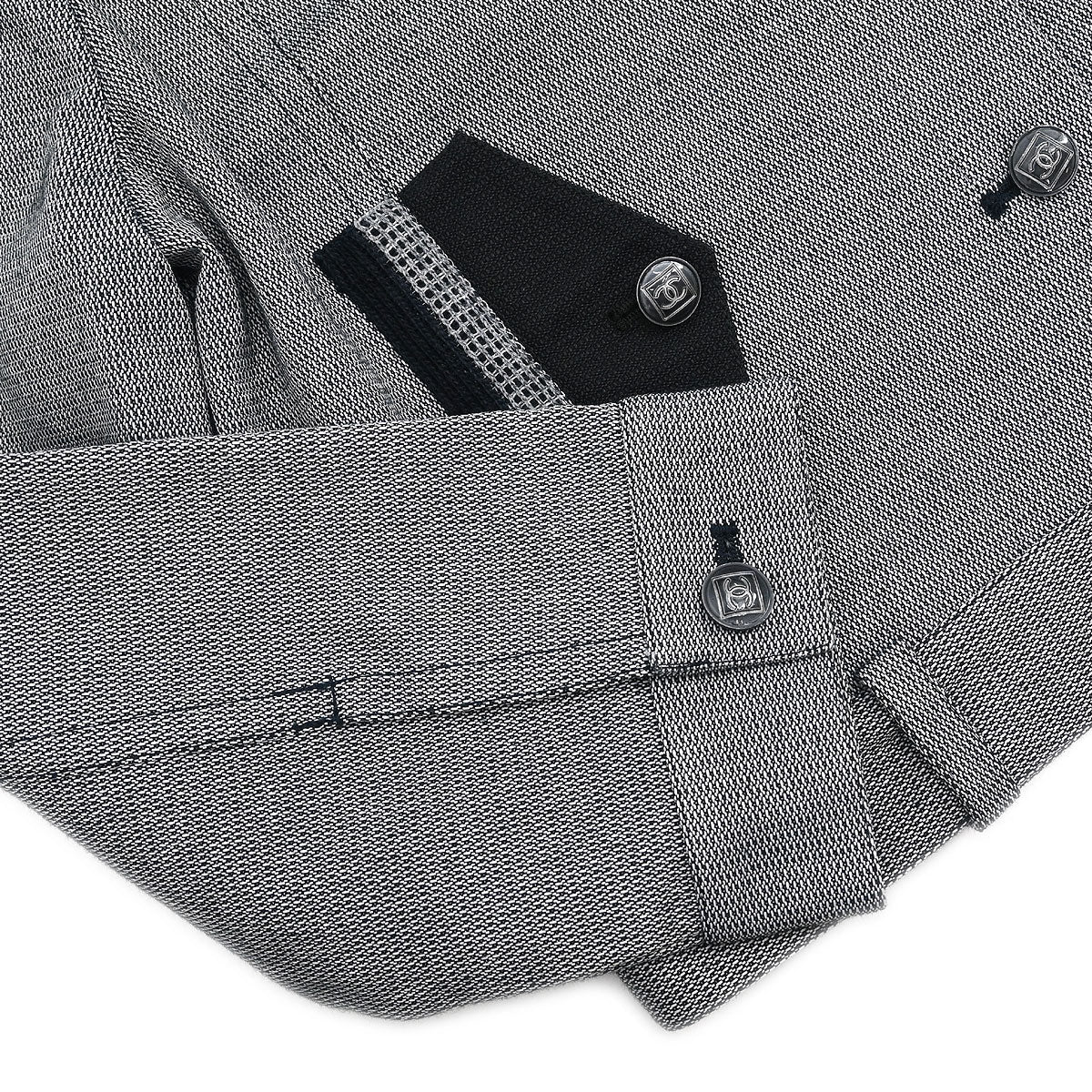 Chanel 2009 Single Breasted Jacket Sport Line Jacket Gray #36