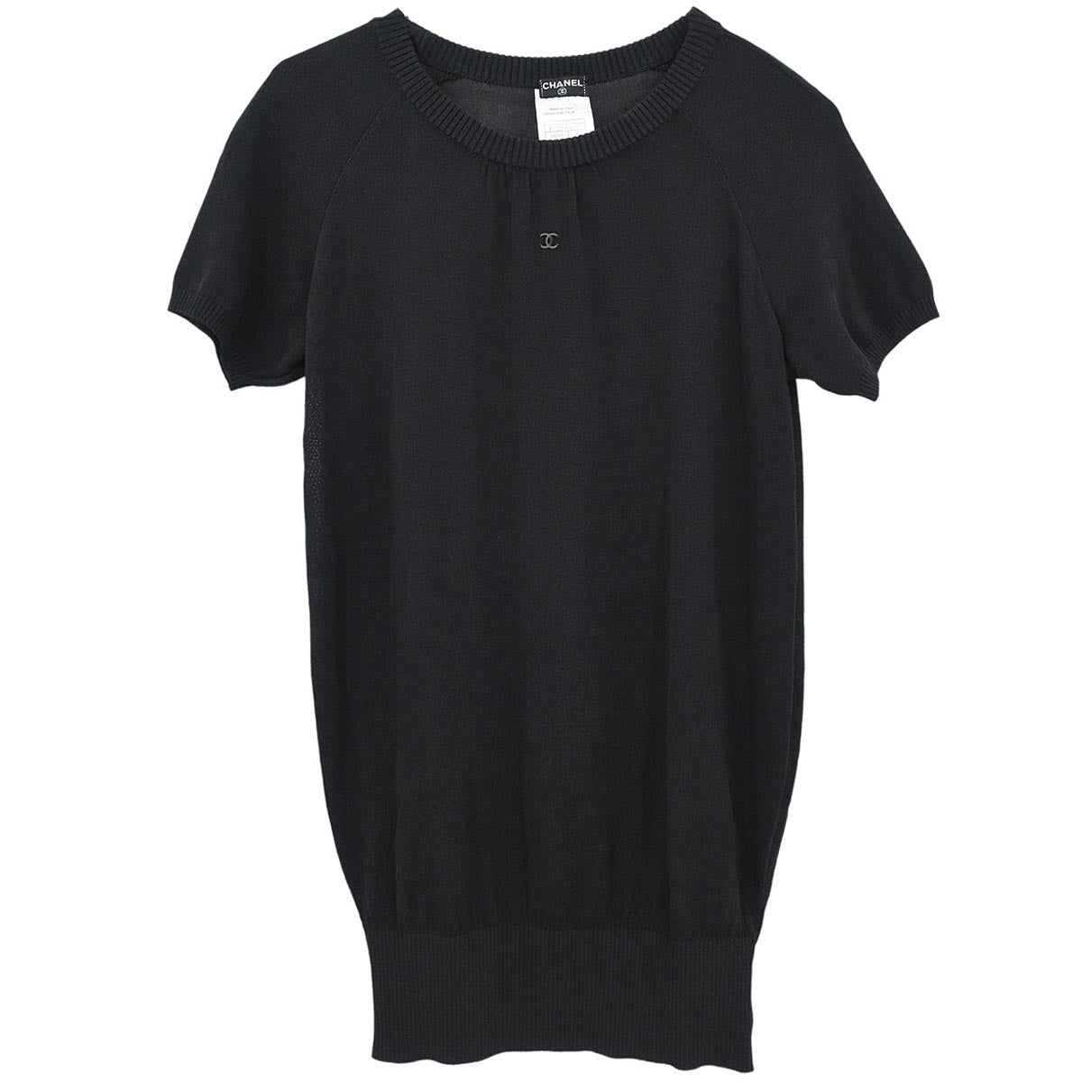 Chanel 2001 T-shirt Top Black #38