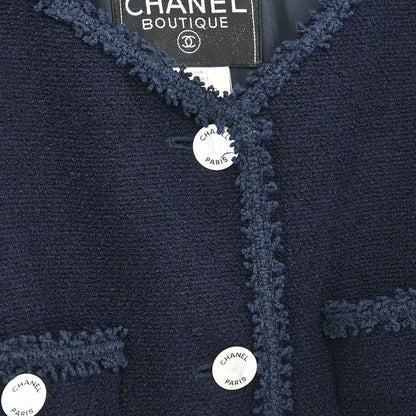 Chanel 1997 Setup Suit Jacket Skirt Navy #38