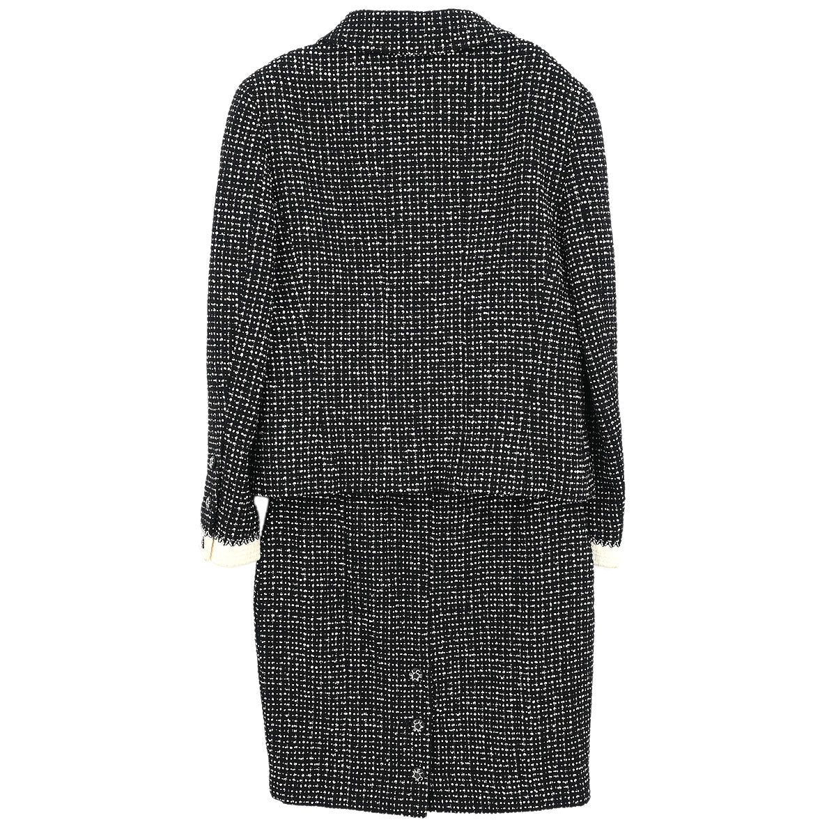 Chanel 1996 Setup Suit Jacket Skirt Black #40