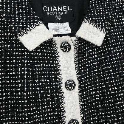 Chanel 1996 Setup Suit Jacket Skirt Black #40