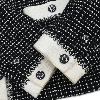 Chanel 1996 Setup Suit Jacket Skirt Black #40