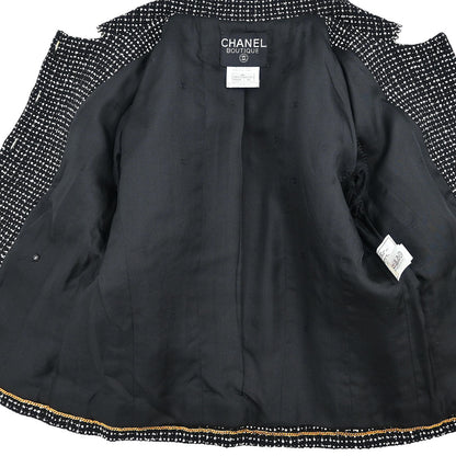 Chanel 1996 Setup Suit Jacket Skirt Black #40