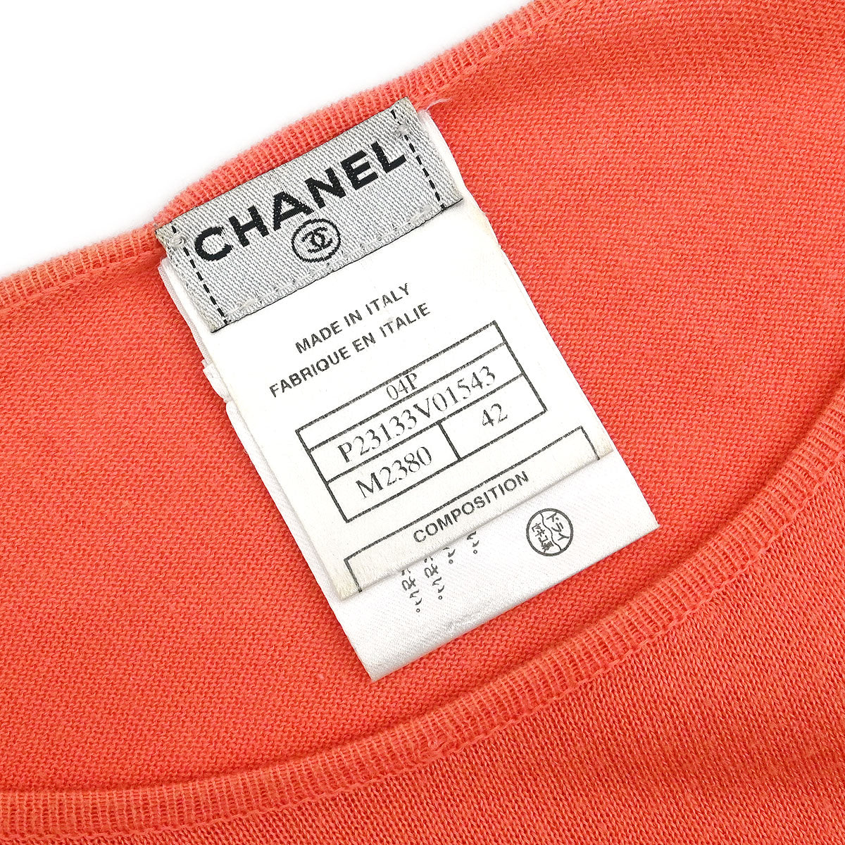 Chanel 2004 T-shirt Top Salmon #42