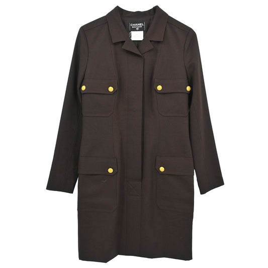 Chanel 1996 Single Breasted Jacket Brown #38