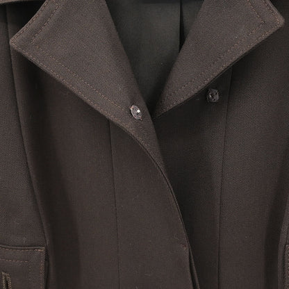 Chanel 1996 Single Breasted Jacket Brown #38