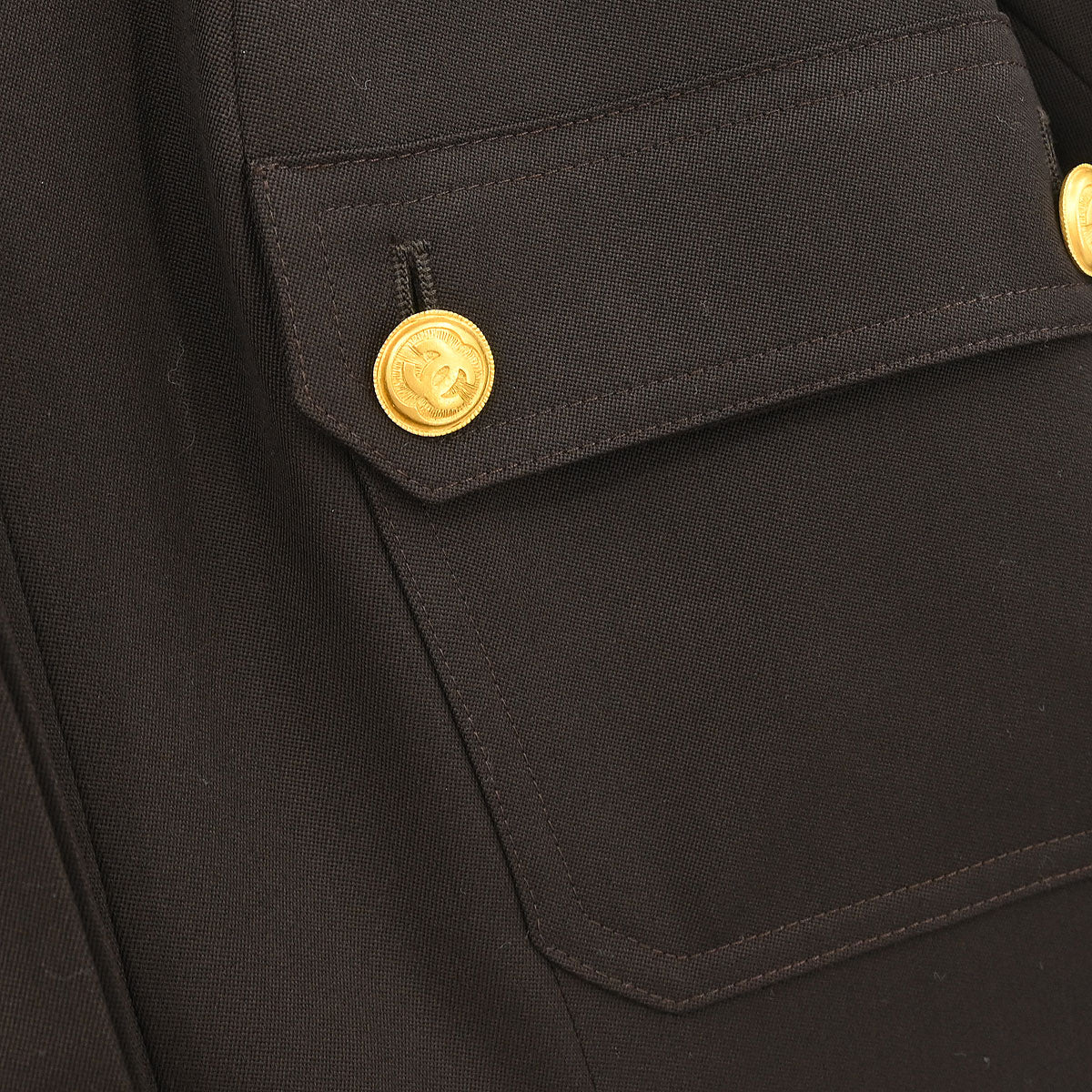 Chanel 1996 Single Breasted Jacket Brown #38