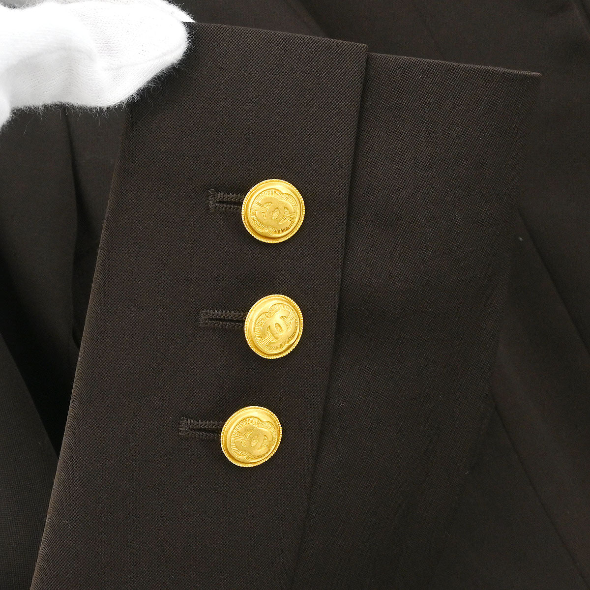 Chanel 1996 Single Breasted Jacket Brown #38