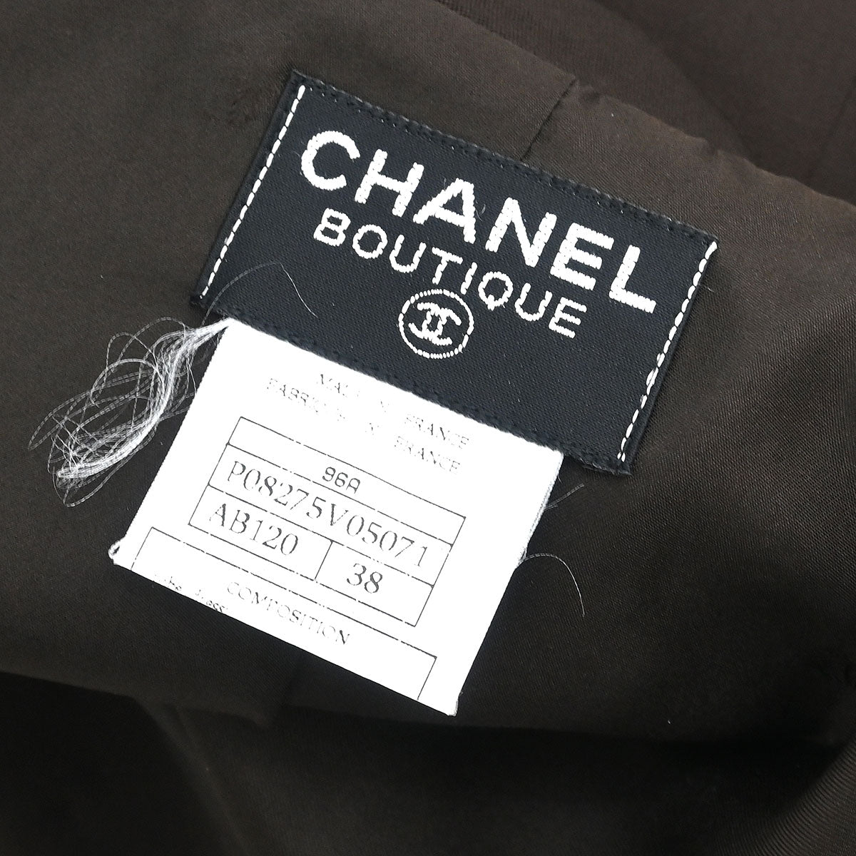 Chanel 1996 Single Breasted Jacket Brown #38