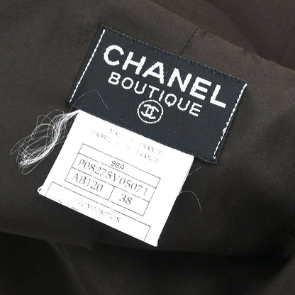 Chanel 1996 Single Breasted Jacket Brown #38