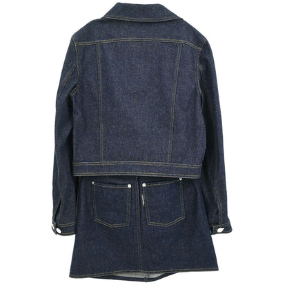 Chanel 1996 Setup Suit Jacket Skirt Navy #40 #38